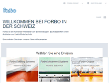Tablet Screenshot of forbo.ch